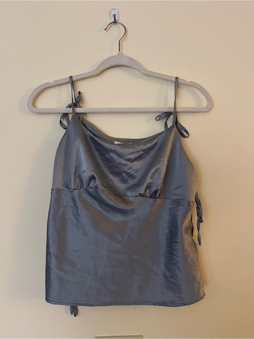 Topshop Silver-Gray Satin Cami